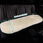 OGLAND Fluffy Genuine Sheepskin Car Seat Cover for Auto Fuzzy Interior Accessories Cushion with Soft Wool Natural Fur Non-Slip (Pearl, Back)