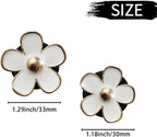 Daisy Air Vent Clips: 6 Pcs Cute Flower Air Conditioning Outlet Clip Car Air Fresheners Vent Clips Interior Decor Charm Car Decoration Cute Accessories for Women Girls + Mask Hook(White)