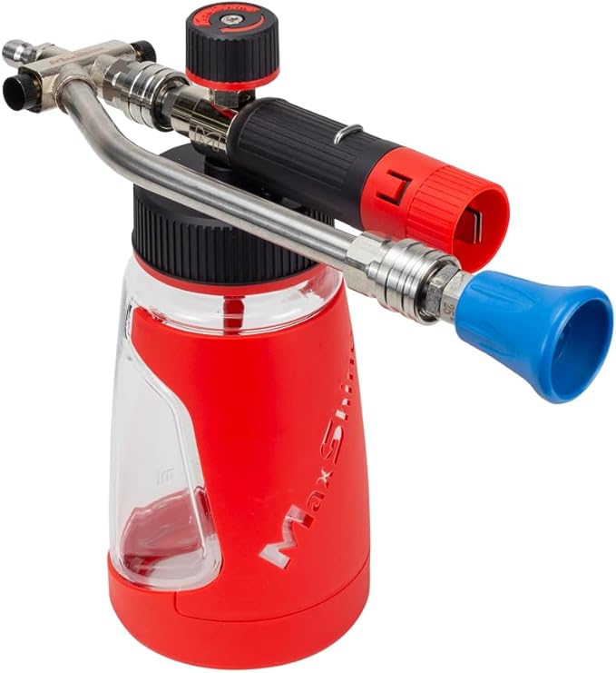Maxshine Universal Foam & Wash 2-in-1 System – Quick Connect Foam Cannon & Pressure Washer Nozzle – Stainless Steel for Premium Car Detailing – Easy Switch