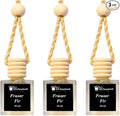 Fraser Fir – Gift Paradise® Hanging Car Freshener Set of 3 (10 ml Each), Wooden Cap Diffuser, Long-Lasting Pine & Evergreen Scent for Car, Closet & Office