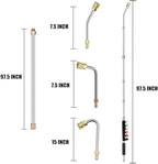 Selkie Pressure Washer Extension Wand Upgrade Power Washer Lance with Spray Nozzle Tips,30°,90°,120° Curved Rod, 1/4’’Quick Connect, Replacement for Anti-Leaked Ring 4000 PSI…