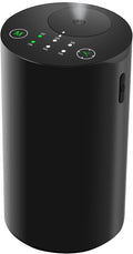 Waterless Essential Oil Diffuser, Battery Powered Mini Scent Air Machine, Aromatherapy Mist Diffuser for Home Room Car Office (Black Aluminum Alloy)