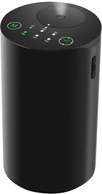 Waterless Essential Oil Diffuser, Battery Powered Mini Scent Air Machine, Aromatherapy Mist Diffuser for Home Room Car Office (Black Aluminum Alloy)
