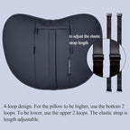 TESBEAUTY Nappa Leather Headrest Pillow 2 Packs for Tesla Neck Pillow Uniquely Designed for Tesla Model Y/3/S/X Tesla Car Neck Support Cushion for People Under 5'7" Black