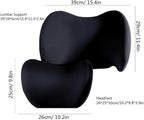 Car Lumbar Support Pillow and Car Neck Pillow Kit, Ergonomic Car Seat Headrest & Lumbar Cushion with Adjustable Strap for Neck Back Pain Relief, for Office Chair/Truck/Wheelchair (Gray)