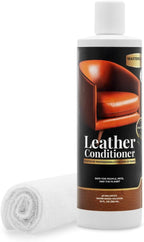 MASTERGUARD Leather Conditioner & Microfiber Cloth – Water-Based, Non-Toxic Formula for Furniture, Car Seats & Accessories – Revives & Protects Genuine Leather