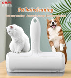 Pet Hair Remover Carpet Scraper - Reusable Lint Roller, Portable Cat Hair Broom Fur Remover | Capture Dust Dirt & Pet Hair Perfect for Carpet Furniture Rugs & Bedding Ideal for Cat & Dog (Blue)