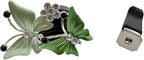 4 Pack Butterfly Car Air Fresheners Vent Clips Cute Air Conditioning Clips Decoration Rhinestone Vent Diffuser Clips Decor (Green)