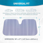 BDK Lavender Shine Car Windshield Sun Shade Accordion Folding Sunshade for Windshield Blocks UV Rays Sun Visor for Car Front Window Protector - Easy Setup Keeps Your Vehicle Cool - 58 x 27 inches