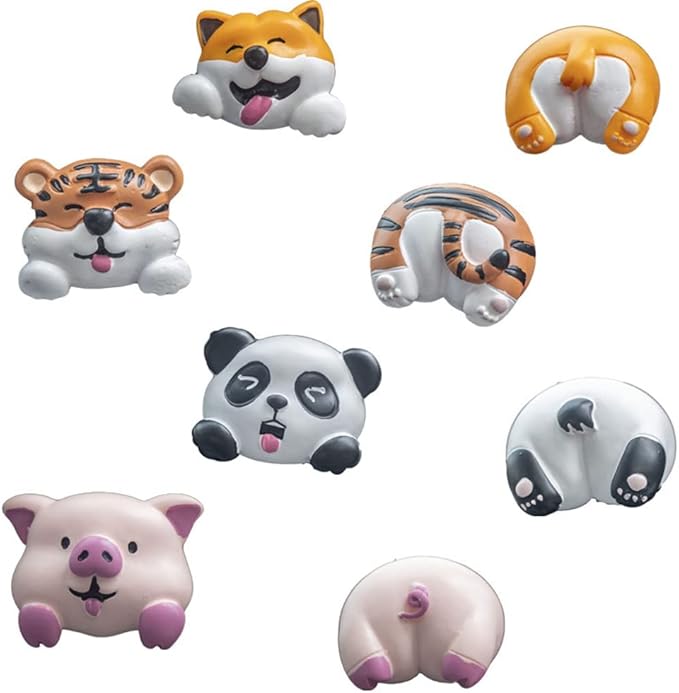 Cute Air Vent Clips, Creative Animal Head and Tail Cartoon Car Air Freshener Vent Clip Car Fragrance Diffuser Perfume Air Conditioner Outlet Vent Clips Decorations, Tiger