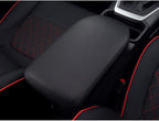INTGET Center Console Armrest Cover for 2025 Toyota RAV4 Accessories 2024 2023 2022 2021 2020 2019 Leather Middle Console Lid Cover Pad Protector Elbow Arm Rest Covering Car(Black)