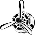 Car Air Condition Outlet Clip, Stylish Propeller Dashboard Air Vent Trim Clips, Air-Driven Diffuser, Creative Automotive Interior Decoration Accessories for Women Men (Silver, 1PC)