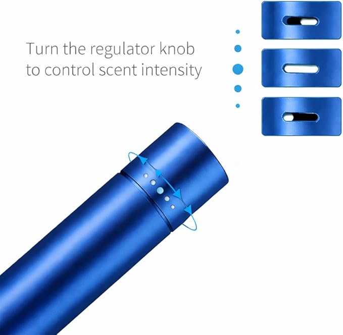 iPick Image for Jeep Car Vent Air Freshener Clip - Official Licensed Blue Aluminum with Adjustable Window + 10 Refill Sticks