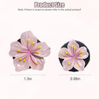 Cute Car Dashboard Air Vent Trim Clips, Hawaiian Flower Auto Air Freshener Vent Clip, Auto Air Conditioning Diffuser, Hibiscus Blossom Car Interior Accessories Decorations for Girls Women (4PCS)