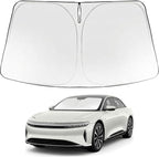 Proadsy Windshield Sun Shade for Lucid Air 2022-2026 Foldable Front Sunshade Protector Sun Visor Blocks UV Rays Keep Car Cooler Accessories
