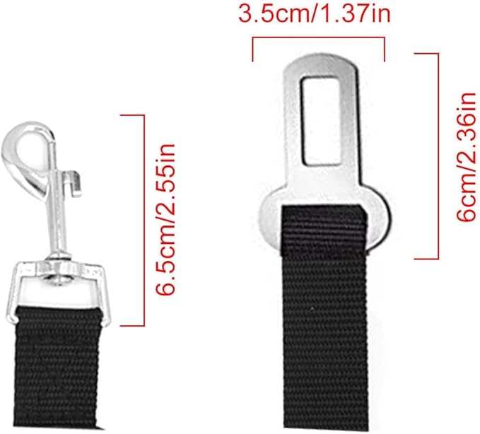 BLMHTWO Dog Seat Belt,3 Piece Adjustable Dog Car Harness Dog Seatbelt Durable Nylon Retractable Pet Seat Belt Dog Accessories Leash Leads Car Vehicle Seatbelt for Dogs Cats and Pets