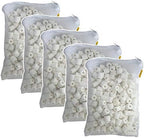 Canister Filter Media Replacement Bags - Activated Charcoal Pellet Carbon, Bio Ceramic Rings, 1" Bio Sponge Balls for Aquarium Fish Pond Tank Canister Water Filtration (Ceramic Rings 5-Pack)