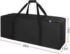 COOLBEBE 36-Inch Large Travel Duffle Bag, 100L Heavy Duty Luggage for Sports Equipment, Camping & Moving, Water Resistant, Black