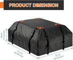 Blueshyhall Car Rooftop Cargo Carrier Bag, 15 Cubic Feet Waterproof Traveling Luggage Bag Black, Compatible with Cars with or Without Rack