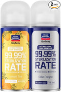 Glodway Whole Car Air Refresher Spray,Odor Eliminator Eliminates Strong Vehicle Odors,Cologne Scent + Lemon Scent-6 Ounce Spray Bottle (Plack of 2)