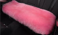 Winter Warmth: Universal Sheepskin Seat Cushion Cover - Natural Wool, for Cars, Trucks, SUVs & Vans - Cozy & Stylish Driving Companion Rear Pink