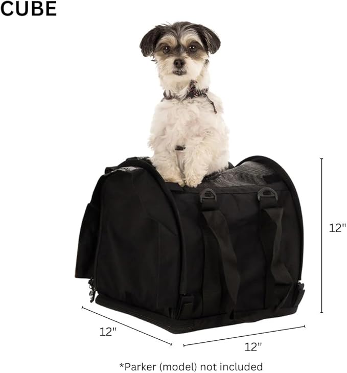 SturdiBag Pro 2.0 Pet Travel Carrier for Cats and Dogs | Soft Sided Pet Carrier Bag with Safety Clips and Seatbelt Straps for Airplane or Car Travel | Cube, Soft Pink