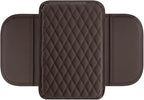 Mandark Car Center Console Cover, Microfiber Leather Vehicle Armrest Protector Cushion with 2 Storage Bags, Auto Interior Arm Rest Seat Box Pad Accessories, Universal for SUV, Sedan, Truck (Coffee)