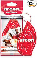AREON MON MA24 Hanging Best Car Air Freshener Apple Cinnamon Scent, Paper Hanging Ornaments, Long Lasting Scent for Car or Home 12 Pack