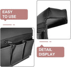 Armrest Pad Organizer, Car Storage Box Auto Side Door Armrest Pad Car Console Side Organizer Arm Rest for Accessory Universal s Leather