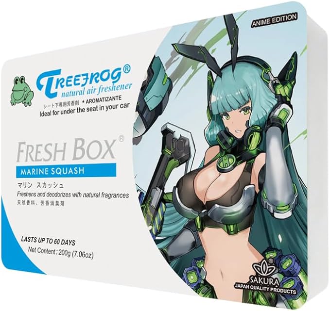 TreeFrog Anime Xtreme Fresh Air Freshener - Black Squash/Marine Squash/White Peach Scent (Marine Squash)