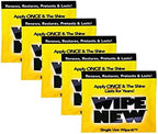 Wipe New Dashboard Bumper Car Interior Exterior and Auto Plastic Trim Restorer- Pack of 5