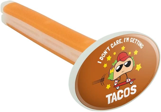 I Don't Care I'm Getting Tacos Skateboard Funny Humor Car Air Freshener Vent Clip