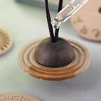 Planet Wood Hanging Car Diffuser - Black Walnut Car Air Freshener & Home Decor Hanging Pendant Ornament, Natural Essential Oil Aromatherapy Diffuser for Car, Home, Office (No Oil Included)