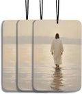 Christian Jesus Car Air Freshener Hanging Jesus Back View Car Accessories Interior 3Pcs, God Back View Christian Spiritual Cars Mirror Decor Religious Gifts for Women Men(Real me)
