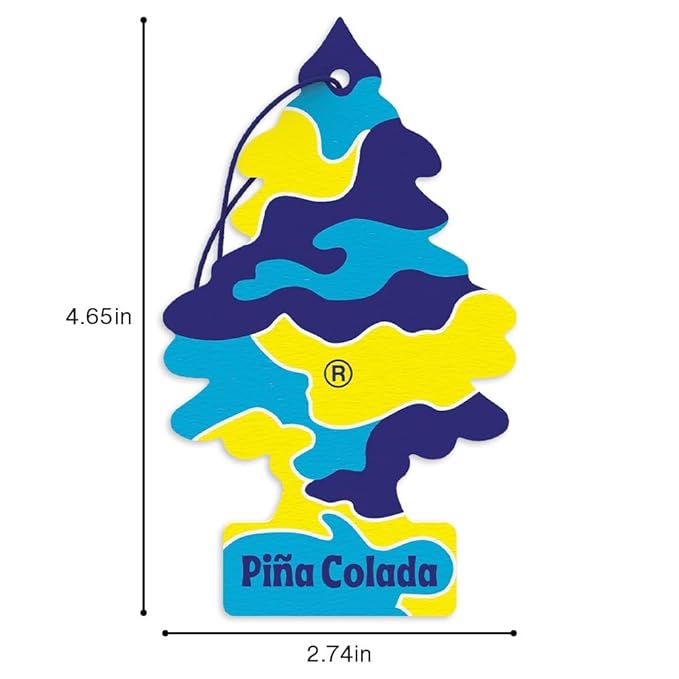 LITTLE TREES Car Air Freshener | Hanging Tree Provides Long Lasting Scent for Auto and Home | 24 Air Fresheners |Piña Colada