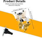 2PCS Car Air Fresheners Vent Clips, Butterfly Car Accessories, Sparkly Bling Dual Butterfly Auto Air Vent Clips, Automotive Cute Air Conditioning Outlet Decoration Universal for Women Girl