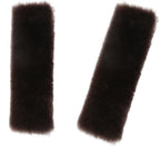 Soft & Cozy Australian Sheepskin Car Seat Belt Covers,2 Pack Fluffy Seatbelt Pads, Genunie Sheepskin Fur Shoulder Straps Cushions for Adults Kids Women and Men (Olive Brown)