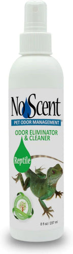 No Scent Reptile Tank Cleaner Spray & Pet Odor Management for Bearded Dragon, Turtle, Lizard Terrarium Freshener (8 Fl Oz / 237 mL)