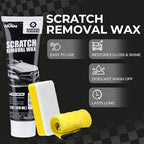 NUAN 2PCS Car Scratch Remover Wax, Universal Premium Polishing Compound for Deep Scratches, 4 fl oz (120 ML), with Sponge and Cloth
