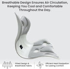 Ergonomic Lumbar Support Cushion, Silver,44.5mm x 410mm x 340mm, Standard Size, for Shoulder and Back Posture, 110-265 lbs Capacity