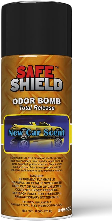 Generic New Car Scent Odor Bombs for Car Interiors - Automotive Odor Bomb with Refreshing Long-Lasting Fragrance - Eliminates Unwanted Odors and Deodorizes - 6 Ounce Can, Pack of 1