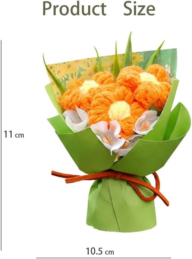 Mini Daisy Bouquet Car Vent Clip Air Freshener, Small Artificial Flowers Car Accessories, Reusable Essential Perfume Diffuser with Lemon & Blank Pad, Dashboard Yarn Floral Decor, Gift for Car(Style G)