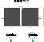 Car Divider Privacy Curtain, Blackout Suede Sun Shade Cover Front & Rear Seat Partition Space Divider Auto Van Truck Interior Accessories for Family Camping Baby Sleeping (Black, Small)