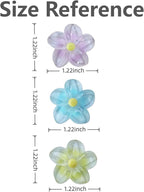 Cute Flower Car Vent Clips Accessories, 6Pcs Flower Pink Blue Yellow Car Vent Clips for Decoration, Cute Cars Vents Clip for Women Gifts