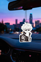 PumpCar 2 pieces Gojo Satoru double-sided hanging Japanese anime cherry-scented car air freshener Cool anime hanging for rearview mirror Car Interior Accessories Gifts