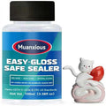 Muanxious Air Dry Clay Glaze — No-Tack High Gloss Waterproof Clear Varnish & Sealant, ASTM D-4236, Low Odor, Anti-Yellowing, 100ml (3.38 fl oz)