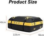 Car Roof Storage Bag for Jeep Compass S / 80th Anniversary/Longitude/Limited FWD 4x4, High Capacity Car Top Travel Bag Reflective Strips Safety Design Roof Bag