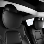 Seat Headrest Neck Pillow for Tesla Model 3 ModelY/S/X Uniquely Designed Neck Pillow Seat Headreck Cushion Nappa Leather Neck Support Car Accessories (H-Black-1pcs)