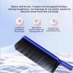 24” Car Snow Brush with Ice Scraper 2 in 1 Detachable Snow Clearing Tool with Storage bag 7.8" Bristle Head Scratch Free, SUV Truck RV Window Roof Exterior (Red)
