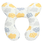 vocheer Baby Travel Pillow(Upgraded), Head and Neck Support Pillow for Pushchair, Car Seat,Stroller, Bouncer, Cotton(Cloud)